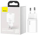 Мережеве ЗП Baseus Super Si Quick Charger IC 30 W EU, White (CCSUP-J02), фото 5