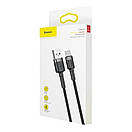 Кабель USB Baseus Cafule Type-C 3A 0.5m, Gray+Black (CATKLF-AG1), фото 7