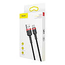 Кабель USB Baseus Cafule Type-C 3A 1m, Red+Black (CATKLF-B91), фото 7