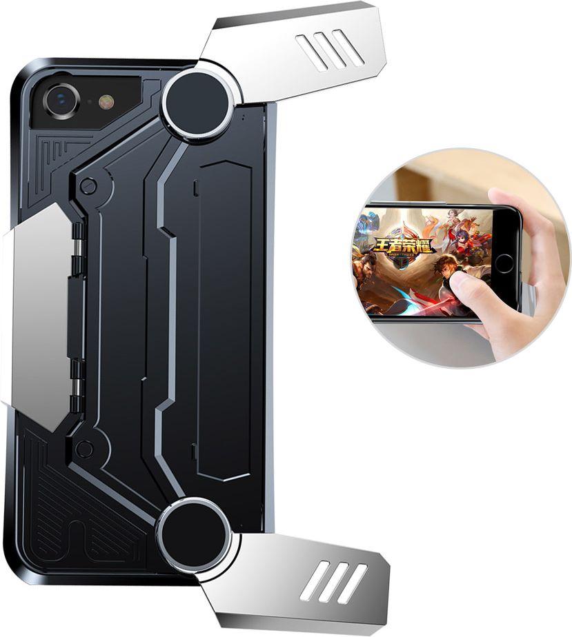 Чехол Baseus Gamer Gamepad Case (with bracket) для iPhone SE 2022/ 2020/ 8/ 7, Black+Silver (WIAPGM-A0S)