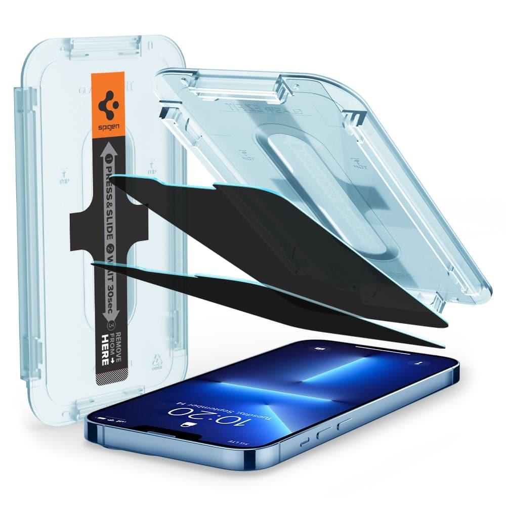 Захисне скло Spigen для iPhone 14 Plus / iPhone 13 Pro Max EZ FIT GLAS.tR Privacy (2 шт.) (AGL03378)