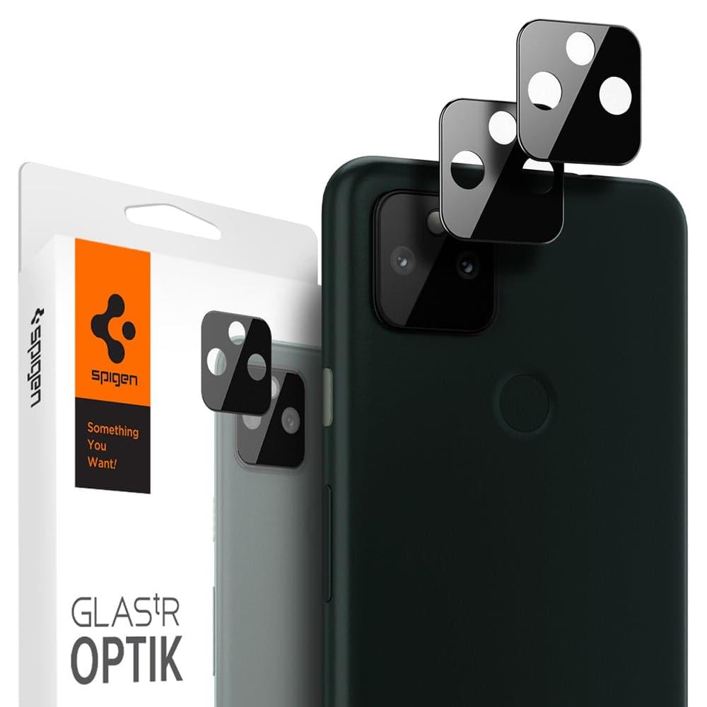 Захисне скло Spigen для камери Pixel 5a (5G) — Optik Lens Protector (2 шт.), Black (AGL02904)