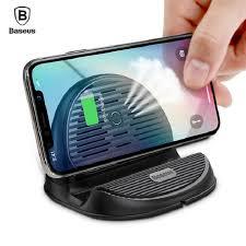 Бездротовий зарядний пристрій Baseus Silicone Horizontal Desktop Charger, Black (WXHSG-01)