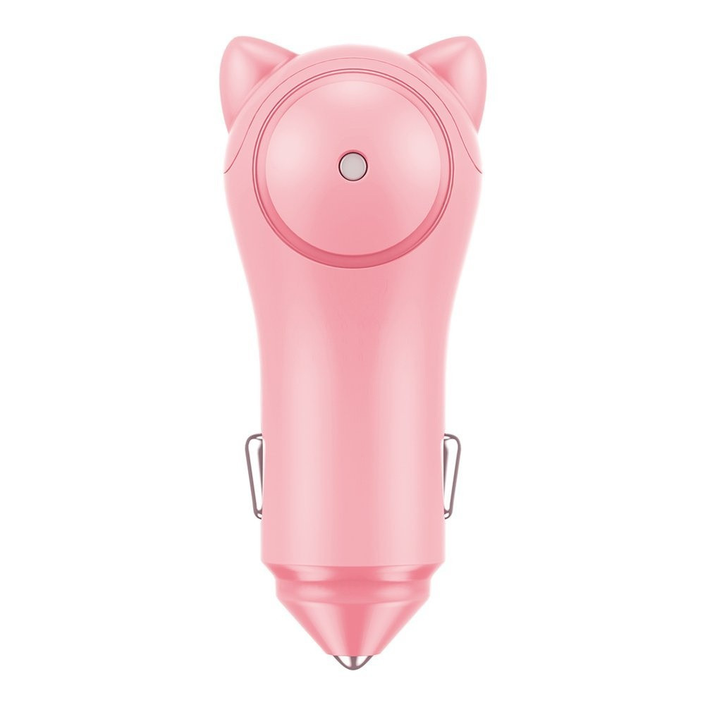 АЗУ Baseus Adorkable Cute Cat 2USB 3A, Pink (CCALL-DM04)