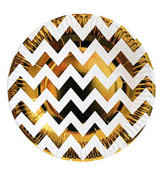 Паперові тарілки "Зігзаг", 10 шт., Ø - 18 см, колір - золото