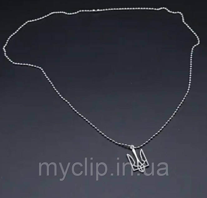 Нержавіючий ланцюжок із гербом України, фото 1