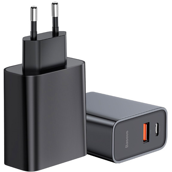 Мережеве ЗП Baseus Speed PPS Quick charger C+U 30 W EU, Black (CCFS-C01)