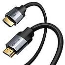 Кабель Baseus Enjoyment Series 4KHD Male to 4KHD Male Adapter 2m, Dark gray (CAKSX-C0G), фото 3