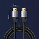 Кабель Baseus Enjoyment Series 4KHD Male to 4KHD Male Adapter 2m, Dark gray (CAKSX-C0G), фото 5