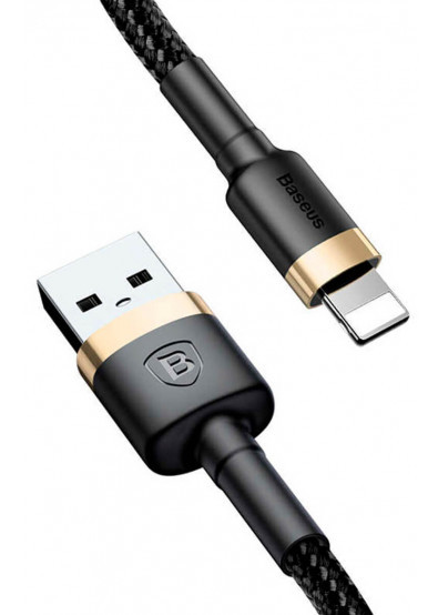 Кабель USB Baseus Kevlar to Lightning 0.5м, Gold+Black (CALKLF-AV1)