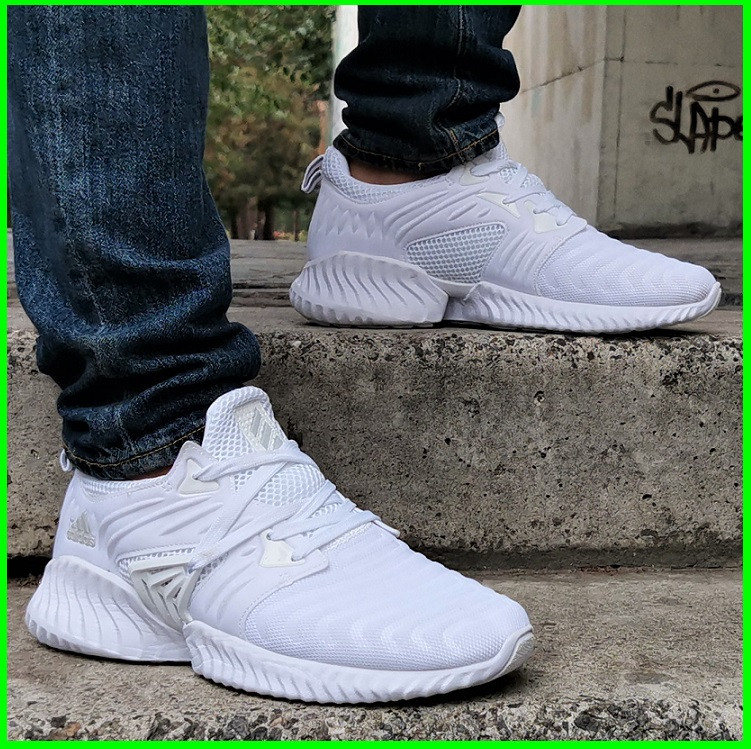 Кроссовки Мужские Adidas Alphabounce Белые Адидас (размеры: 41,42,43,44) Видео Обзор