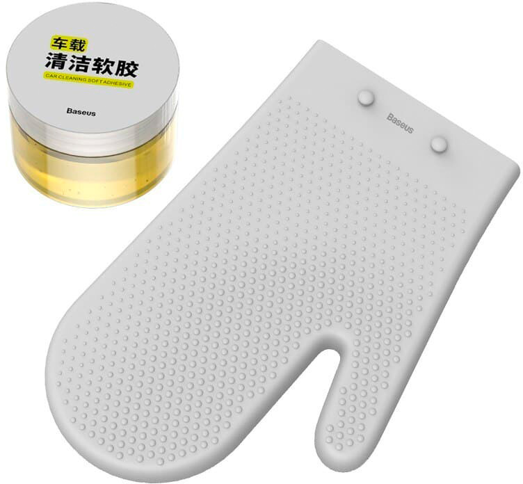 Слайм-лізун для чищення салону авто та клавіатури Baseus Car cleaning kit, Yellow (TZCRLE-0Y), фото 1