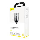АЗУ Baseus Tiny Star Mini PPS Car Charge Type-C Port 30W, Gray (VCHX-B0G), фото 11
