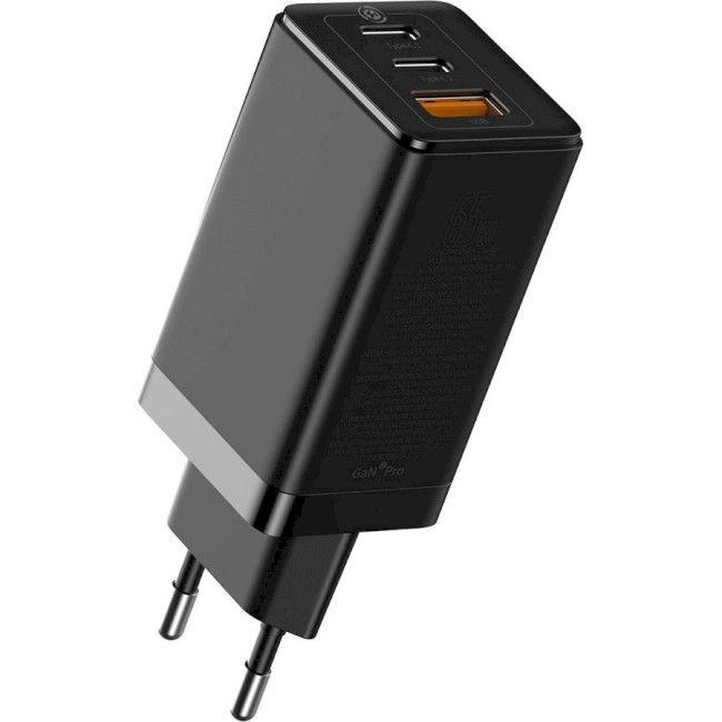 Сеть ЗУ Baseus GaN2 Pro Quick Charger 2C+U 65W EU, Black (CCGAN2P-B01)