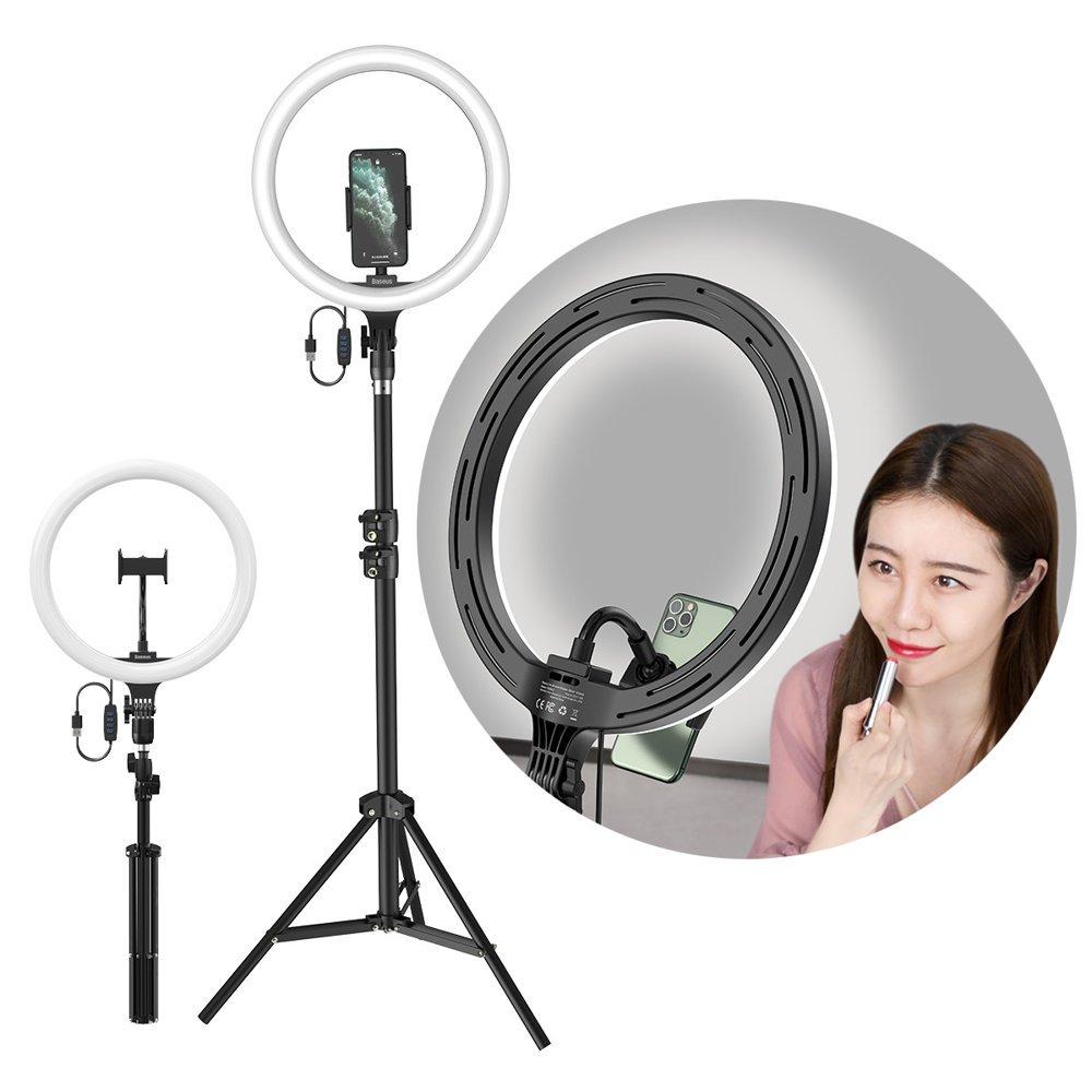 Штатив з підсвіткою Baseus "Набір блогера" Live Stream Holder-Floor Stand 12-inch, Black (CRZB12-B01)