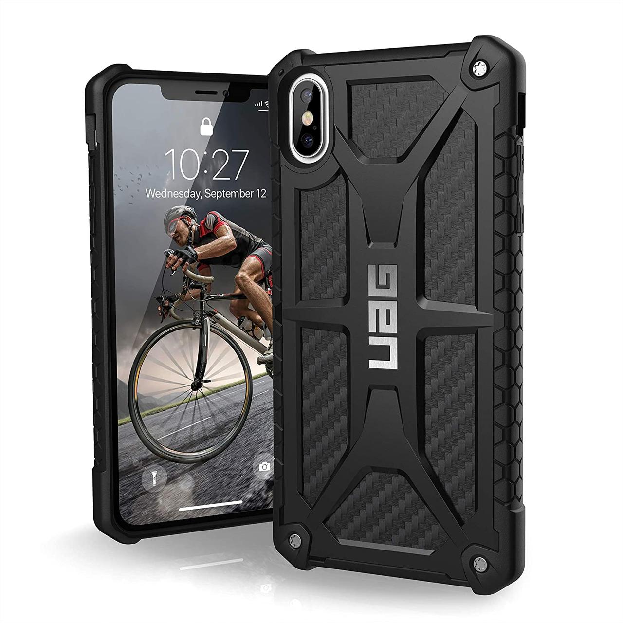 Чехол Urban Armor Gear для iPhone XS Max Monarch Series Carbon Fiber, Back (X001VQNZ9L)