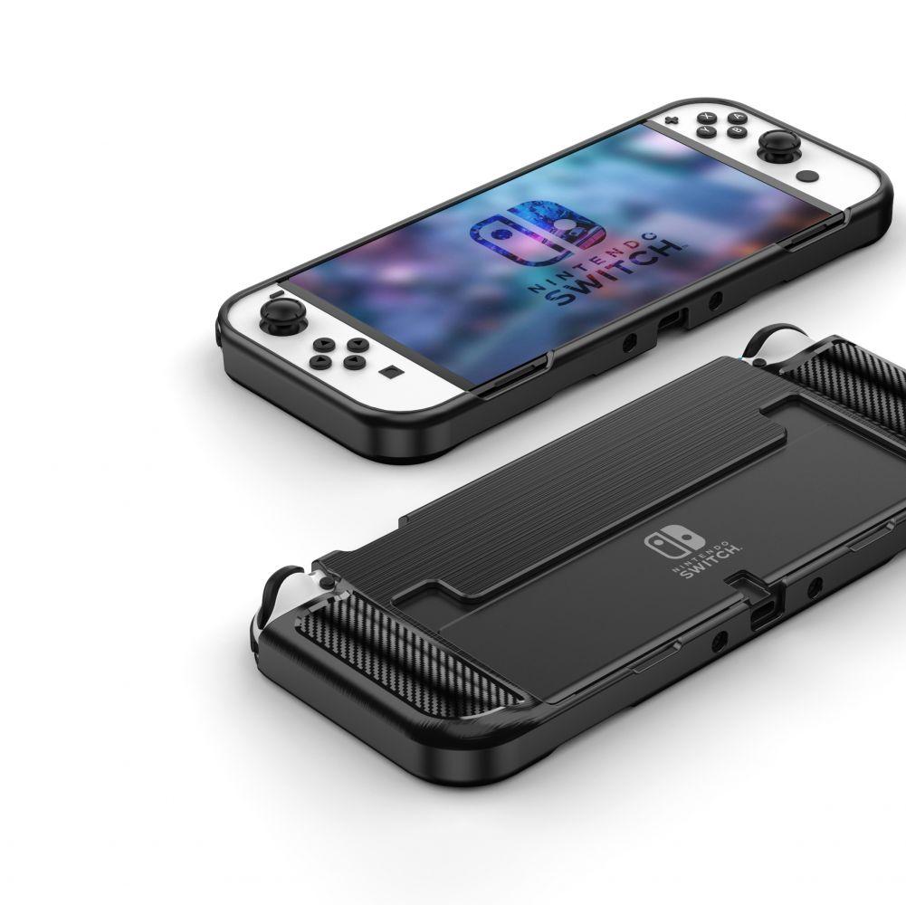 Чохол для Nintendo Switch Oled, TPU Carbon, Black (921322)