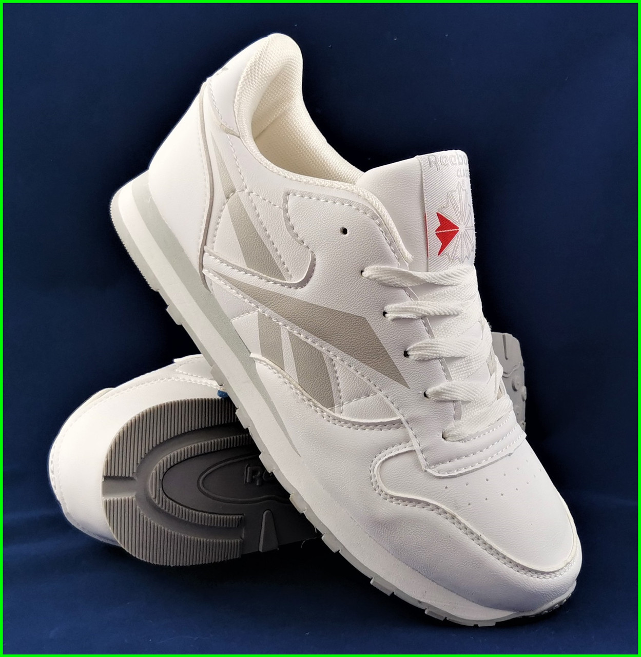 Чоловічі Кросівки Reebok Classic Білі Рібок (розміри: 42,43,44,45,46) Відео Огляд