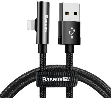 Кабель Baseus Lightning Rhythm Bent 2A 0.5m, Black (CALLD-A01)