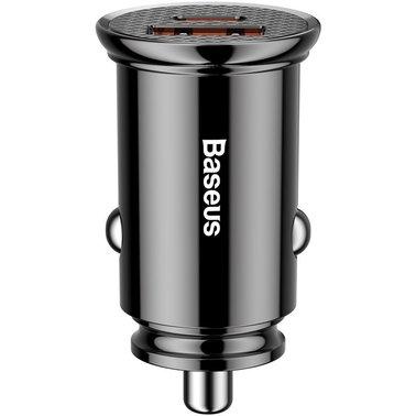 АЗУ Baseus Circular Plastic USB 3.0 + Type-C 30W, Black (CCALL-YS01)