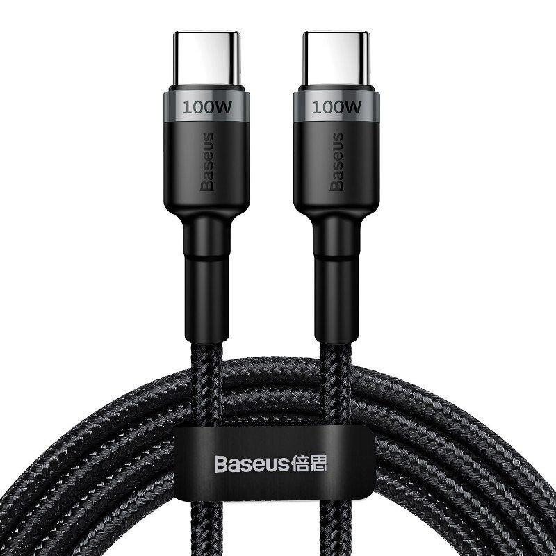 Кабель Baseus Type-C Cafule PD 2.0 100W 2m, Gray+Black (CATKLF-ALG1)