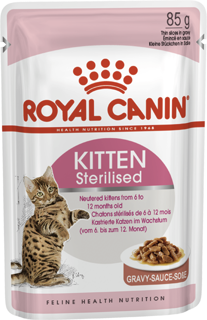 RC KITTEN STERILIZ IN GRAVY для стерилізованих кошенят в соусі, пауч 85g