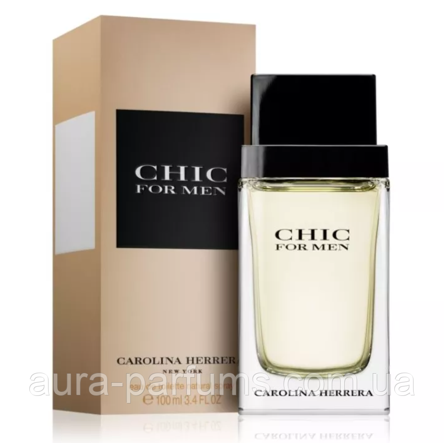 Мужские духи Carolina Herrera Chic For Men Туалетная вода 100 ml/мл оригинал - фото 1 - id-p290611683