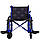 Посилена інвалідна коляска для повних людей міцна складана для дому та вулиці Millenium HD OSD-STB2HD-55 см, фото 5