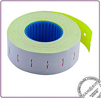 Етикет — Цінабірник товарний 22x12 мм (1000 шт., 12 м), прямокутний, внутрішня намотка, жовтий