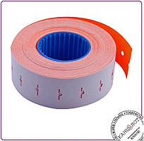 Цінник товарний 22x12 мм (1000 шт, 12 м), прямокутний, внутрішній насотка, оранжевий