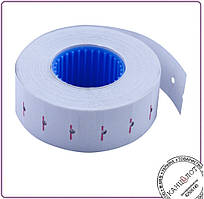 Цінник товарний 22x12 мм (1000 шт, 12 м), прямокутний, внутрішня миотка, білий