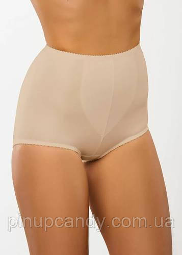 Коригуючі стягуючі труси Афина 012 із щільного спандексу бежеві 3XL, фото 1