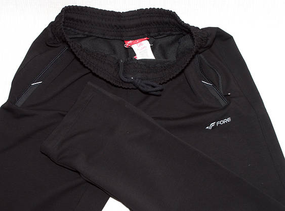 Спортивні штани чоловічі чорні Fore 1138 M,L,XL,XXL,3XL, фото 4