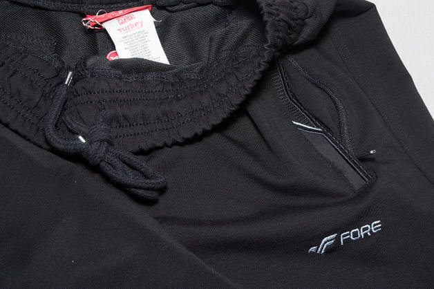 Спортивні штани чоловічі чорні Fore 1138 M,L,XL,XXL,3XL, фото 5