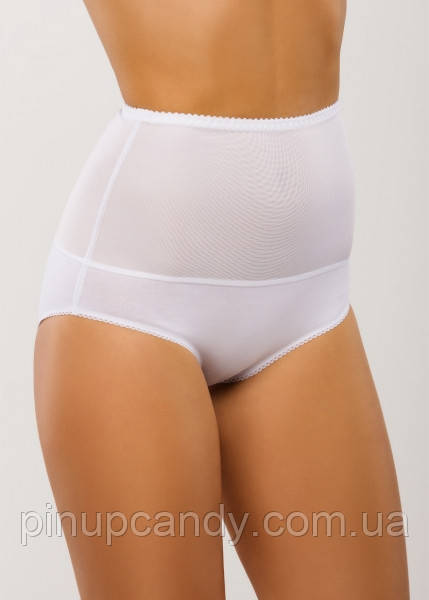 Стягуючі труси для корекції фігури Афина 013 з бавовни і щільного спандексу білі 4XL, фото 1