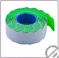 Цінник товарний 22x12 мм (1000 шт., 12 м), фігурний, внутрішній намоток, зелений