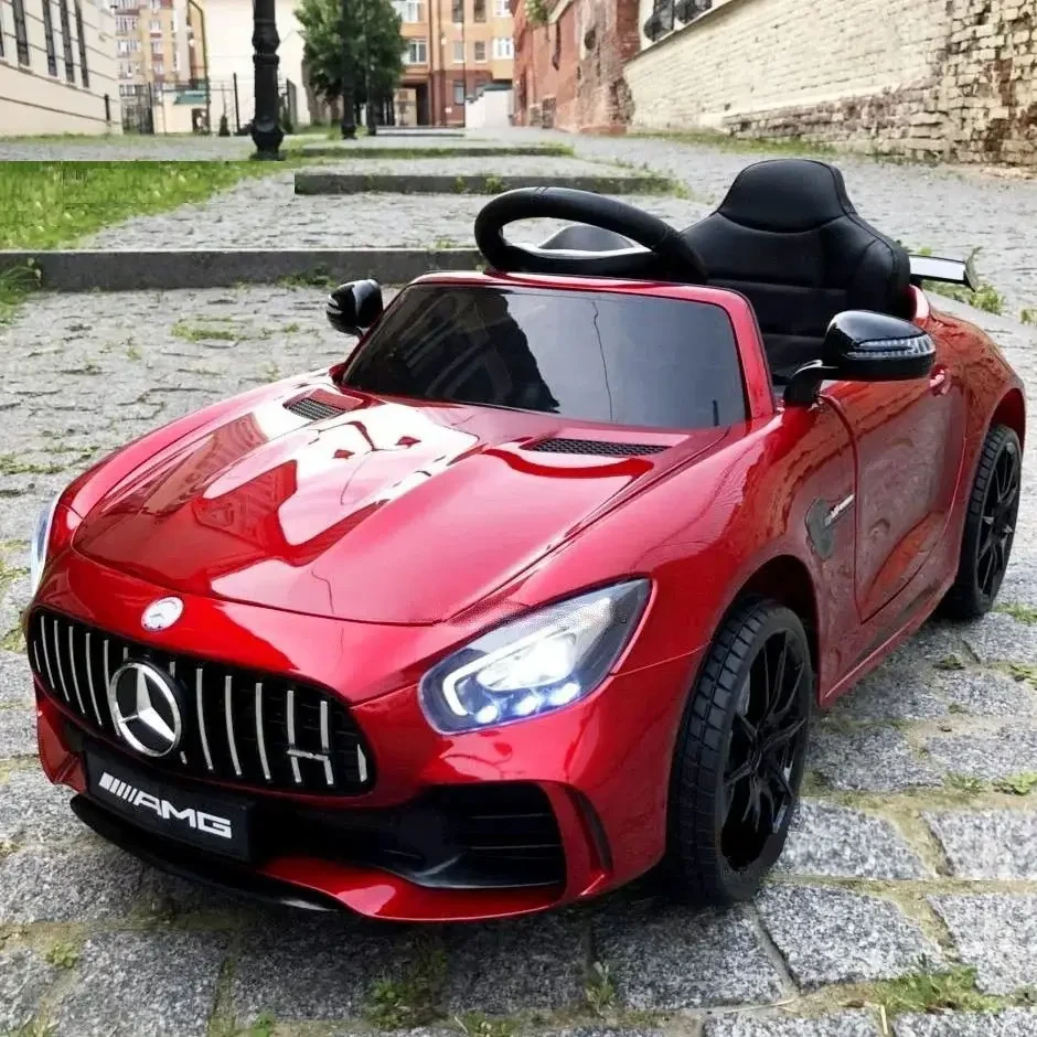 Дитячий електромобіль Mercedes AMG GTR червоний лак