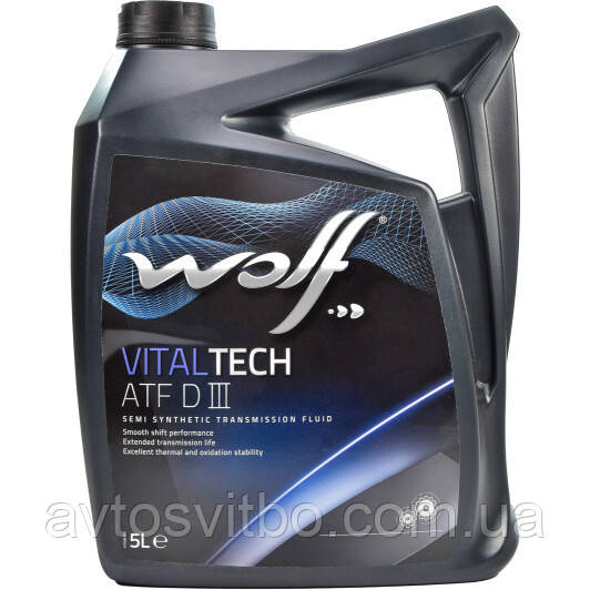 Масло гидравличиское WOLf VITALTECH ATF DIII 5L