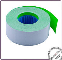 Цінник товарний 26x16 мм (1000 шт, 16 м), прямокутний, внутрішній насотка, зелений