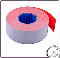 Етикет — Цінабірник товарний 26x16 мм (1000 шт., 16 м), прямокутний, внутрішня намотка, червоний