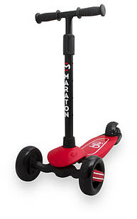 Дитячий самокат Maraton Baby Star червоний зі складаною конструкцією, світні колеса