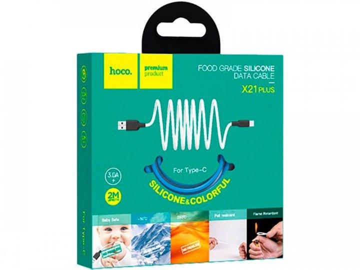 Кабель Type-C Hoco X21 Plus Silicone Date Cable 2m