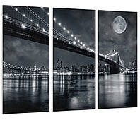 Модульная картина Манхэттенский мост Луна Арт-22_XXL