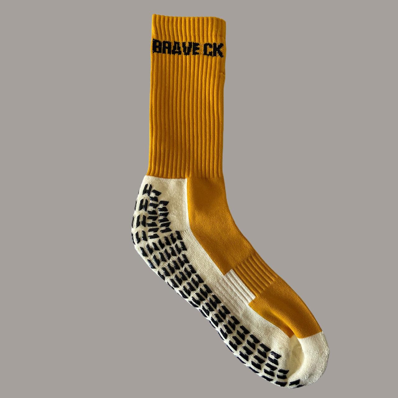 Шкарпетки спортивні протиковзкі BRAVE GK Mustard жовті