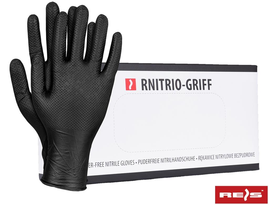 Рукавички нітрилові чорні MERCATOR MEDICAL Польща GRIFF