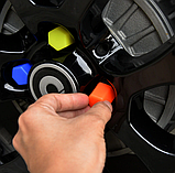 Ковпачки силіконові на колісні гайки 21 мм різнобарвні, фото 3