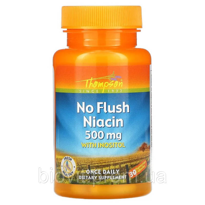 Вітамін B3 (No Flush Niacin) 500 мг 30 капсул, ціна 233 грн Prom.ua