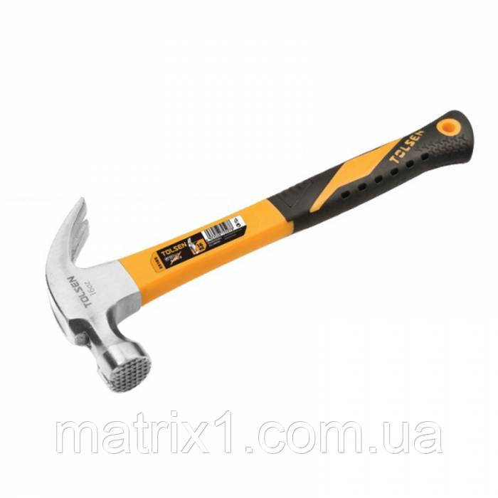 Молоток-гвоздодер з магнітом 450 г, 33 мм (16 oz) TOLSEN 25185