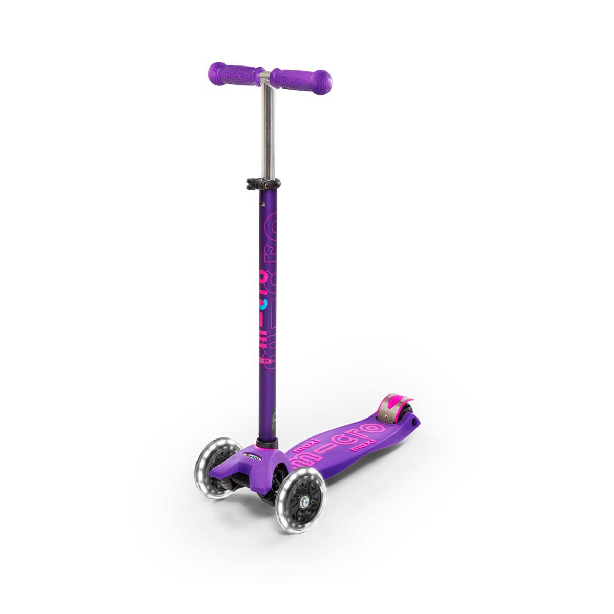 Дитячий Самокат Micro серії Maxi Deluxe - Фіолетовий LED MMD066, фото 1