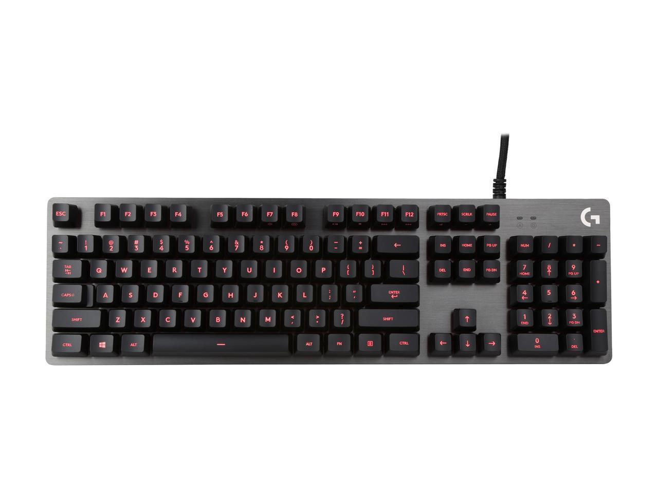 Клавіатура дротова USB Logitech G413 Carbon Mechanica Red LED (920-008309) чорний б/в